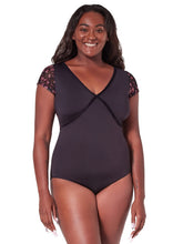 Load image into Gallery viewer, Fascination Short Sleeve Mesh Leotard