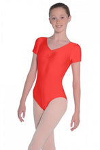 Load image into Gallery viewer, Red Girls and Ladies Short Sleeved Leotard