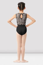 Load image into Gallery viewer, Printed Mesh Keyhole Back Tank Leotard
