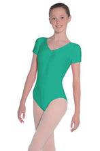 Load image into Gallery viewer, Vert Green Girls and Ladies Short Sleeved Leotard