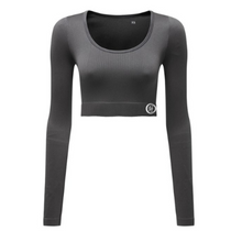 Load image into Gallery viewer, Women’s ribbed seamless &#39;3D Fit&#39; crop top
