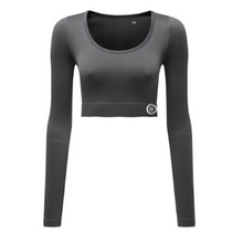 Load image into Gallery viewer, Women’s ribbed seamless '3D Fit' crop top