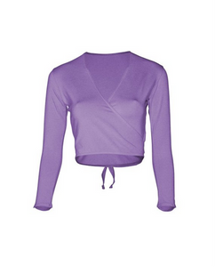 3/4 Sleeve Cotton Lycra Crossover - Lilac