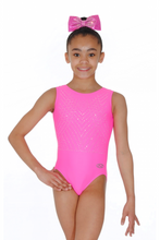 Load image into Gallery viewer, Affinity Matt Lycra Econyl® Leotard with Sparkling Crystal Motif