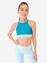 Load image into Gallery viewer, Girls Capezio High Neck Bra Top and Leggings Set