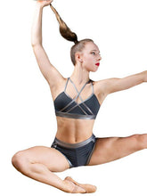 Load image into Gallery viewer, Ladies Warrior Cross Front Halter Bra Top and Shorts