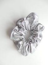Load image into Gallery viewer, Silver Girls and Ladies Lycra Scrunchies