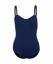 Load image into Gallery viewer, Navy Girls and Ladies Cotton Lycra Camisole Leotard
