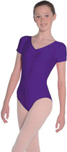 Load image into Gallery viewer, Jeanette Raspberry Short Sleeved Leotard