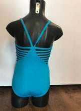 Load image into Gallery viewer, Turquoise Girls Multi Strap Camisole Leotard
