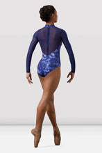 Load image into Gallery viewer, Ladies Mirella Watercolour Mesh Long Sleeve Leotard
