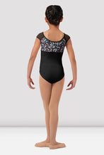 Load image into Gallery viewer, Girls Mirella Ditsy Floral Cap Sleeve Leotard
