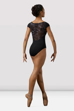 Load image into Gallery viewer, Ladies Mirella Watercolour Mesh Cap Sleeve Leotard