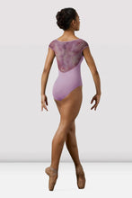 Load image into Gallery viewer, Ladies Mirella Watercolour Mesh Cap Sleeve Leotard