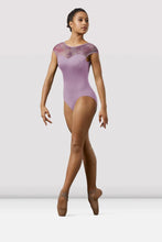 Load image into Gallery viewer, Ladies Mirella Watercolour Mesh Cap Sleeve Leotard