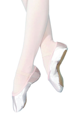 Pink Childrens and Adults Satin Full Sole Ballet Shoes
