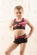 Load image into Gallery viewer, Lightening Print Hectic Keyhole Back Crop Top Shorts Sets