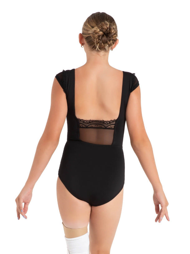 Whispering Waves Coastal Cap Sleeve Leotard