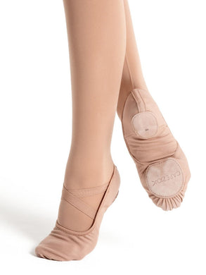 Hanami Stretch Canvas Ballet Shoes - Lt Suntan