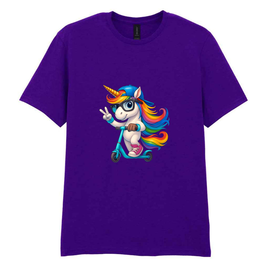 Unicorn on a Scooter TShirt