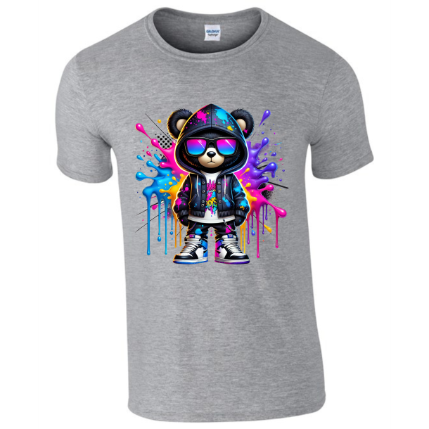 Bear wih Black Jacket TShirt