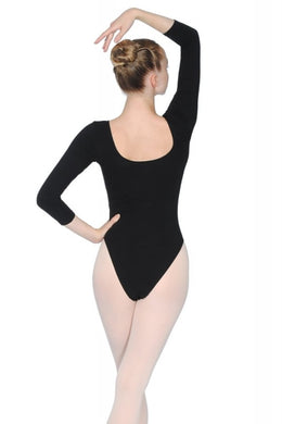 Three-quarter Sleeved Cotton Lycra Leotard