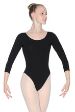 Load image into Gallery viewer, Three-quarter Sleeved Cotton Lycra Leotard

