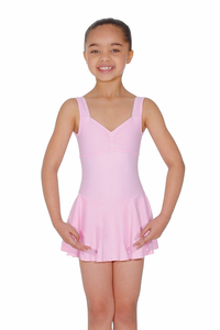 Lilac Emilie Matte Lycra Sleeveless Skirted Leotard