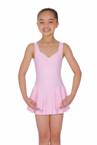 Emilie Matte Lycra Sleeveless Skirted Leotard