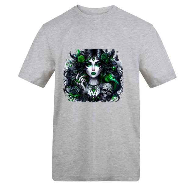 Green Goth Skull T-Shirt