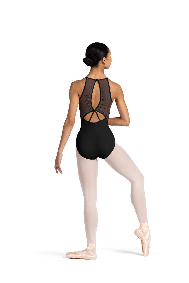 Cassia High Neckline Bloch Open Back Detail Leotard