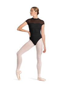 Mock Neckline Braid Detail Leotard