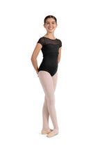 Load image into Gallery viewer, Sweetheart Neckline Mesh Back Braid Detail Cap Sleeve Leotard (M1560C)
