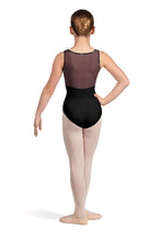 Load image into Gallery viewer, Hadley Scoop Neckline Mesh Bodice Tank Leotard
