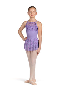 Hazel High Neckline Skirted Camisole Leotard