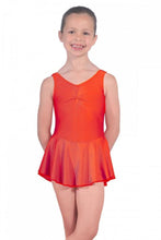 Load image into Gallery viewer, Red Girls Skirted Dance Leotard
