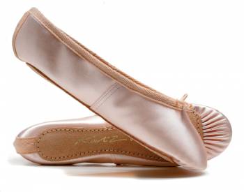 Katz Full Sole Satin Ballet Shoes - Pink