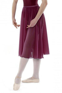 Burgundy Girls and Ladies Chiffon RAD Skirt