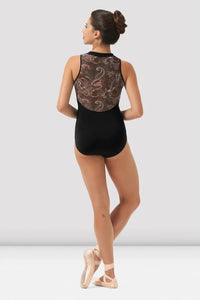 Zipper Front Mock Neckline Leotard
