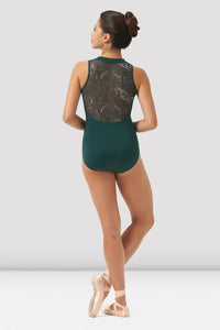 Zipper Front Mock Neckline Leotard (M3112LM)