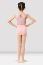 Load image into Gallery viewer, Printed Mesh Keyhole Back Tank Leotard
