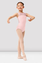 Load image into Gallery viewer, Printed Mesh Keyhole Back Tank Leotard
