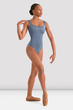 Load image into Gallery viewer, Floral Embroidered Mesh Back Tank Leotard (M50010LM)
