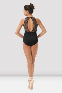 Highneck Printed Halter Leotard