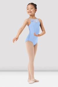 Printed Mesh Halter Leotard