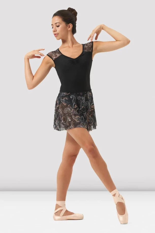 Printed Mesh Pull on Skirt