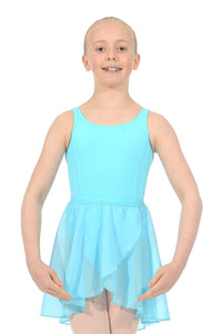 Pale Blue Girls Chiffon Wrap-Over Skirt