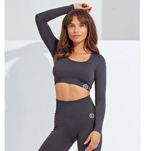 Women’s ribbed seamless '3D Fit' crop top