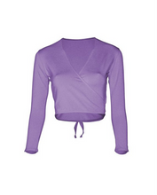 Load image into Gallery viewer, 3/4 Sleeve Cotton Lycra Crossover - Lavender

