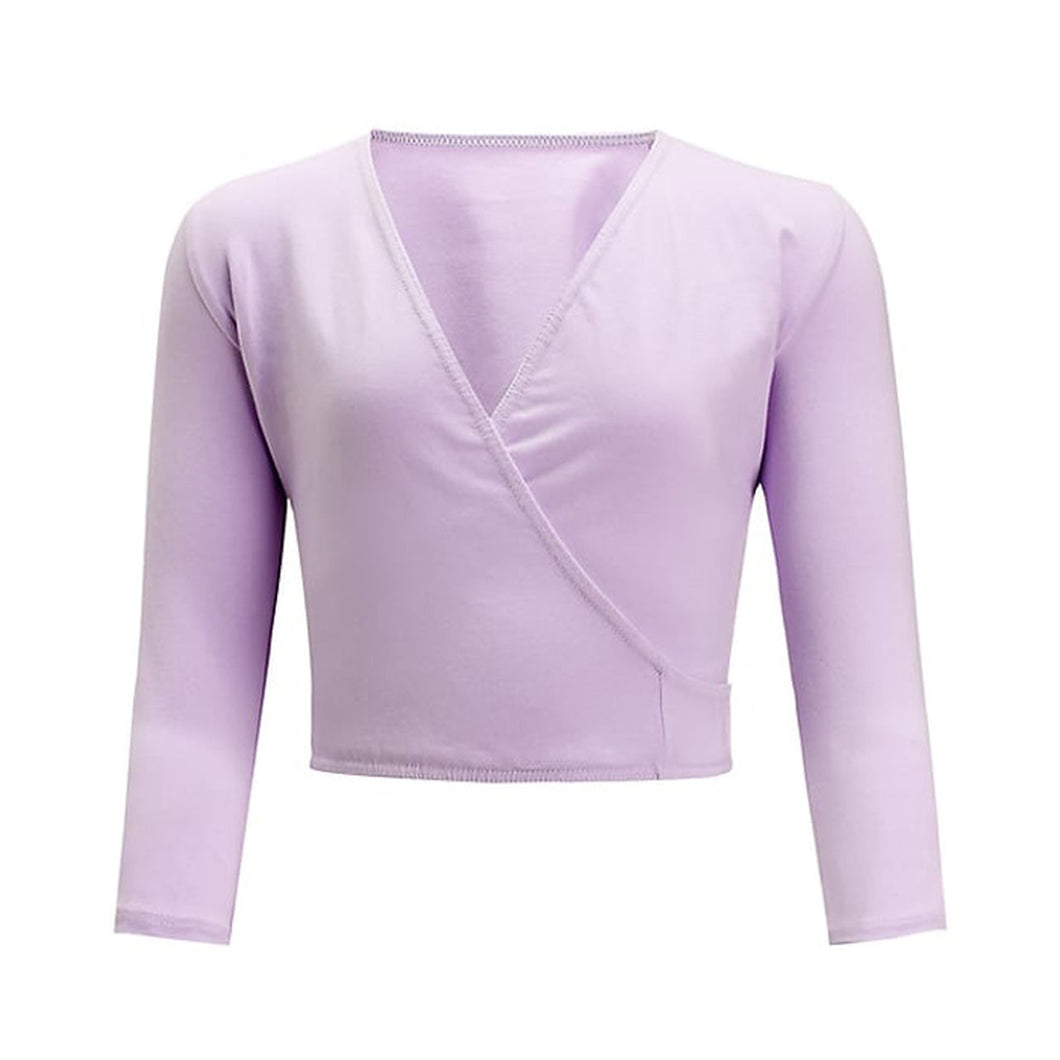 3/4 Sleeve Cotton Lycra Crossover - Lilac